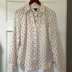 NWT Med Ann Taylor Butterfly Blouse